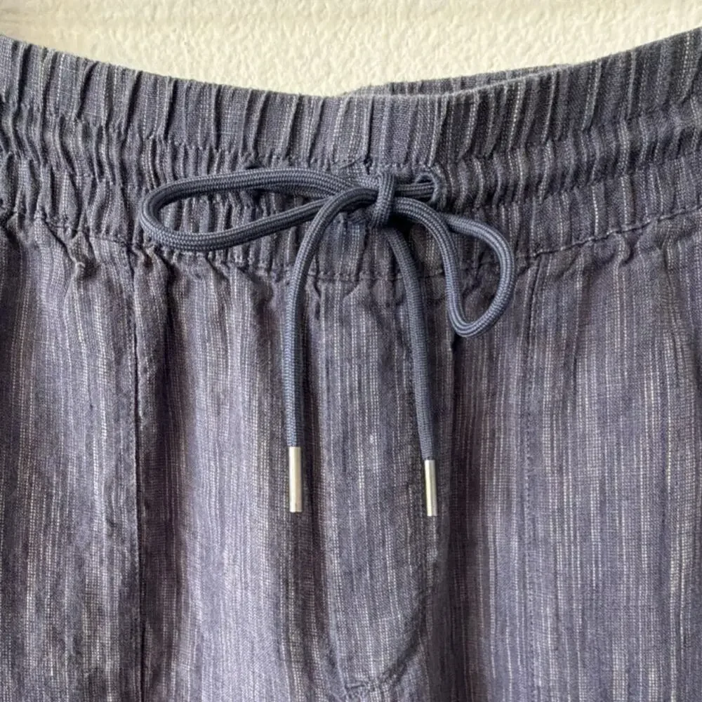 Athleta Retreat Women's High Rise Pants Wide Leg Size M Blue Raining Violet - Picture 2 of 8